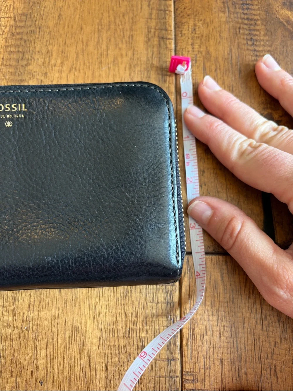 Fossil black leather